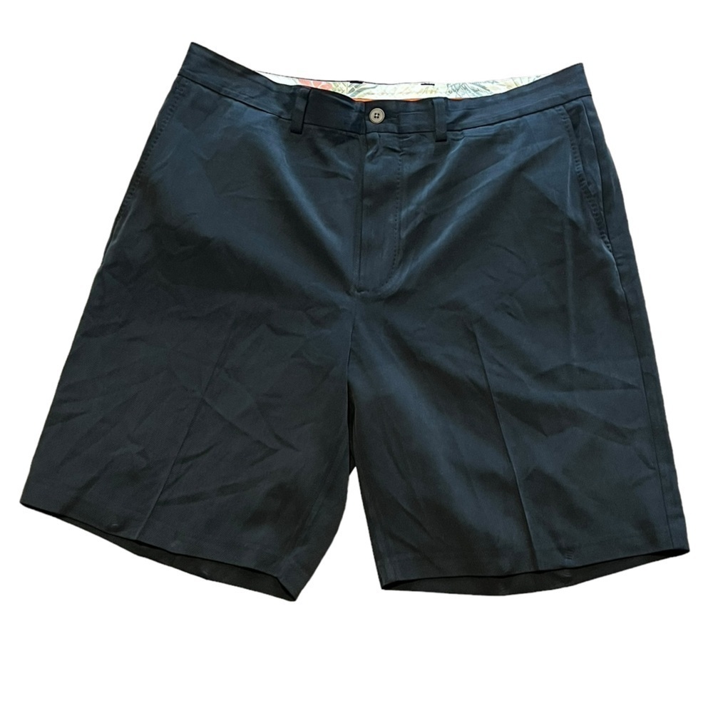 Tommy Bahama black 90% silk shorts with 10” inseam